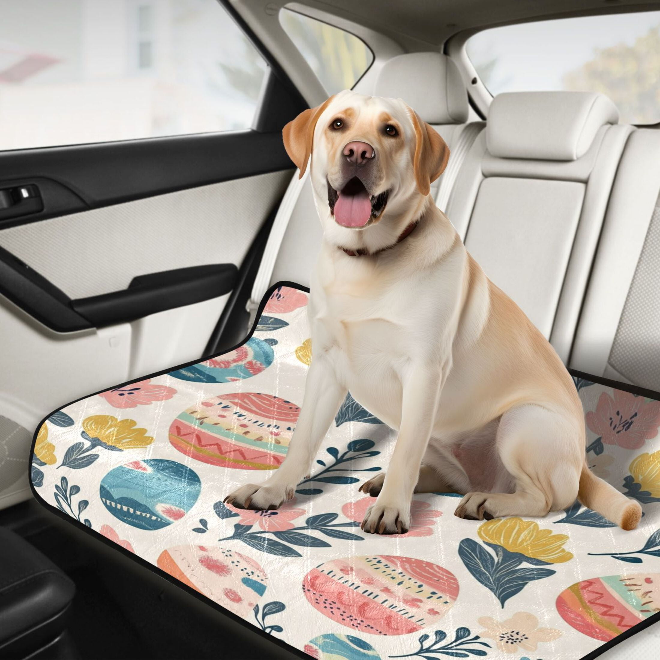 Qxltty Happy Easter Eggs Cat litter Pads Pet Set of 3 Diaper Mats Center Anti-leakage Layer Absorbent Soft and Comfortable