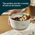 thumbnail image 3 of Libbey Austin 28-Oz Porcelain Soup Salad Bowl - Minimalistic Pasta Bowls Set of 4 with Speckled Finish - Stackable Porcelain Bowls for Sides, Desserts, 3 of 6