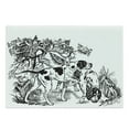 thumbnail image 1 of Hunting Cutting Board, Hunting Dogs in the Forest Monochrome Drawing English Pointer and Setter Breeds, Decorative Tempered Glass Cutting and Serving Board, Large Size, Black White, by Ambesonne, 1 of 1