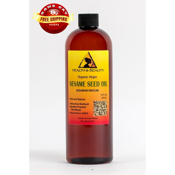 SESAME OIL UNREFINED ORGANIC CARRIER EXPELLER PRESSED VIRGIN RAW PURE 48 OZ