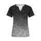thumbnail image 5 of Tops Cortos para las Mujeres Impresas Blusas Botón Camiseta Manga Corta Cuello en V, Top de Moda para Primavera Verano, 5 of 5