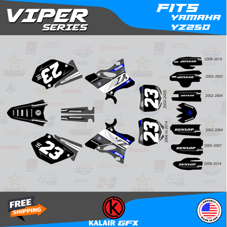 Kalair GFX Graphics Kit for Yamaha YZ250 (2008-2014) Viper Series