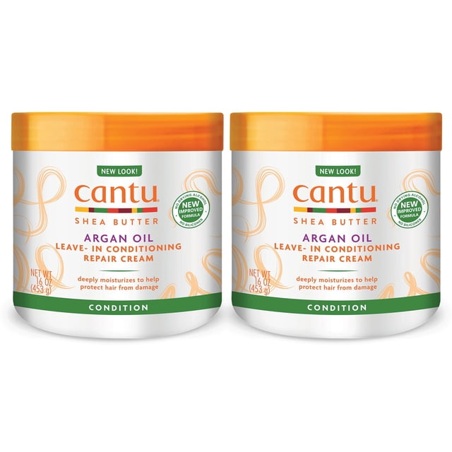 Crema reparadora acondicionadora Cantu con aceite de argán 480 ml (x2)