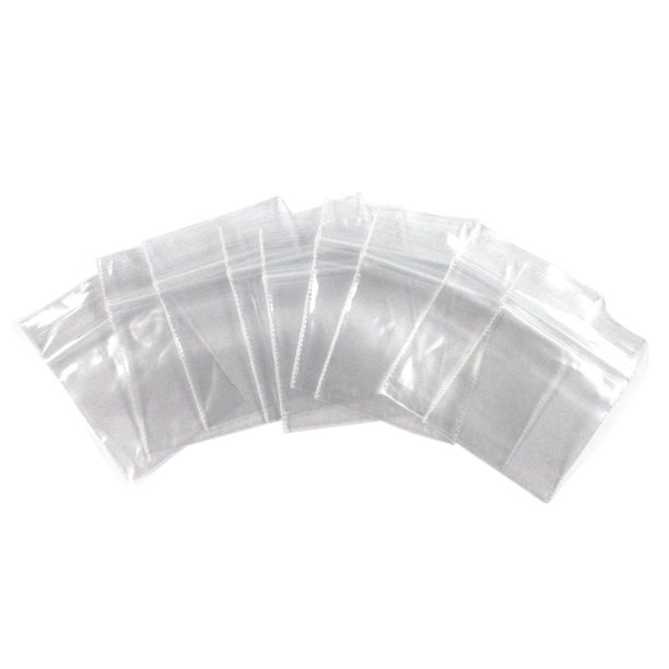 100pc Self Locking Plastic Bags 2mm Thick All Purpose Storage Baggies