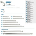 thumbnail image 6 of Amerock Coble 7-9/16 inch (192mm) Center-to-Center Polished Nickel Cabinet Pull, 6 of 6