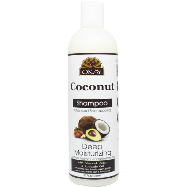 2 Pack Okay Pure Naturals Coconut Shampoo Deep Moisturizing 12 Oz Walmart Com Walmart Com