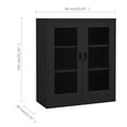 thumbnail image 4 of vidaXL Office Cabinet Anthracite 90x40x105 cm Steel, 4 of 5