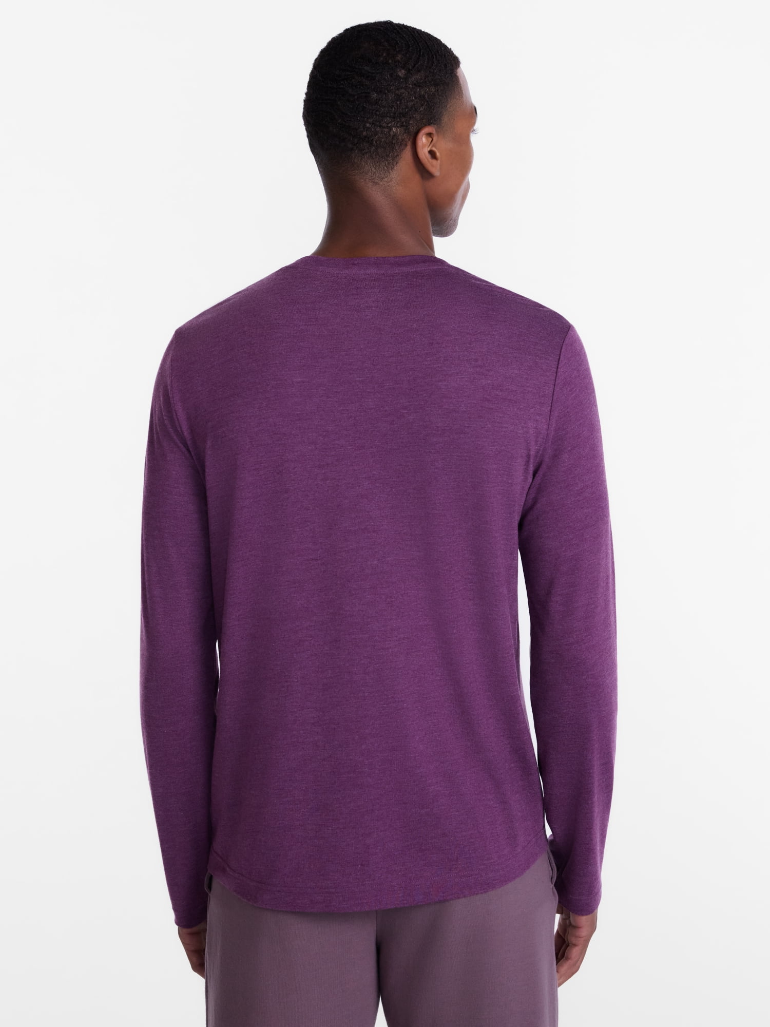 Athletic Works Men's and Big & Tall Men's Tri-Blend Tee with Long Sleeves, Sizes XS-4XLT