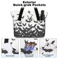 thumbnail image 2 of Tote Bag for Women - Halloween Bat Swarm Pattern Shoulder Bag - Large Utility Work Duffle Bag with Zipper Handbag for Travel, Work, Sprots, 2 of 5