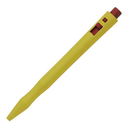 - Metal and X-Ray Detectable Food Safe HD Retractable Pen, Yellow Housing, Red End Cap, Standard Green Ink - With No Clip or Lanyard Attachment,Pack 50EA