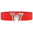 thumbnail image 3 of Women Belts Fashion Dressy Black Belts for Women Evening Dress Pants Stretch Belts for Women Fashion Wide Belts for Women Fashion Elastic Belt for Dresses Thick Red Belts for Women,Coffee, 3 of 6