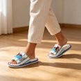 thumbnail image 2 of ichuanyi Fuzzy Open Toe Slippers for Women Indoor Cozy Fluffy Ladies Slippers, Cute Dachshund Winter Bedroom House Shoes Slip On Slides Sandal, 2 of 8