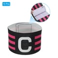 thumbnail image 3 of Brazalete de Capitán de Fútbol Uxcell 12.2x2.5", Paquete de 3, Ajustable de Nailon Unisex Elástico para Entrenamiento de Equipo Juvenil, Negro, 3 of 5