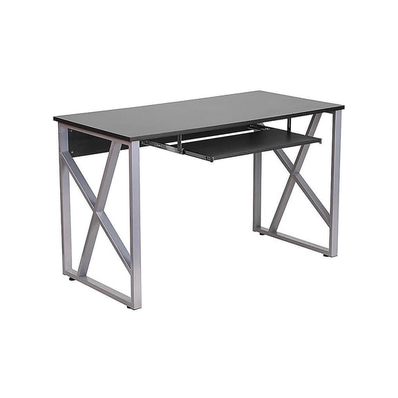 Bowery Hill Computer Desk in Black Laminate Finish
