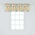 thumbnail image 2 of Ambesonne Mexican Window Valance, Day of the Dead Cartoons, 42" x 18", White Multicolor, 2 of 3