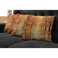 thumbnail image 5 of Ambesonne Autumn Throw Pillow Cover 4 Pack, Forest Lake Fall Trees, 24", Orange Brown, 5 of 5