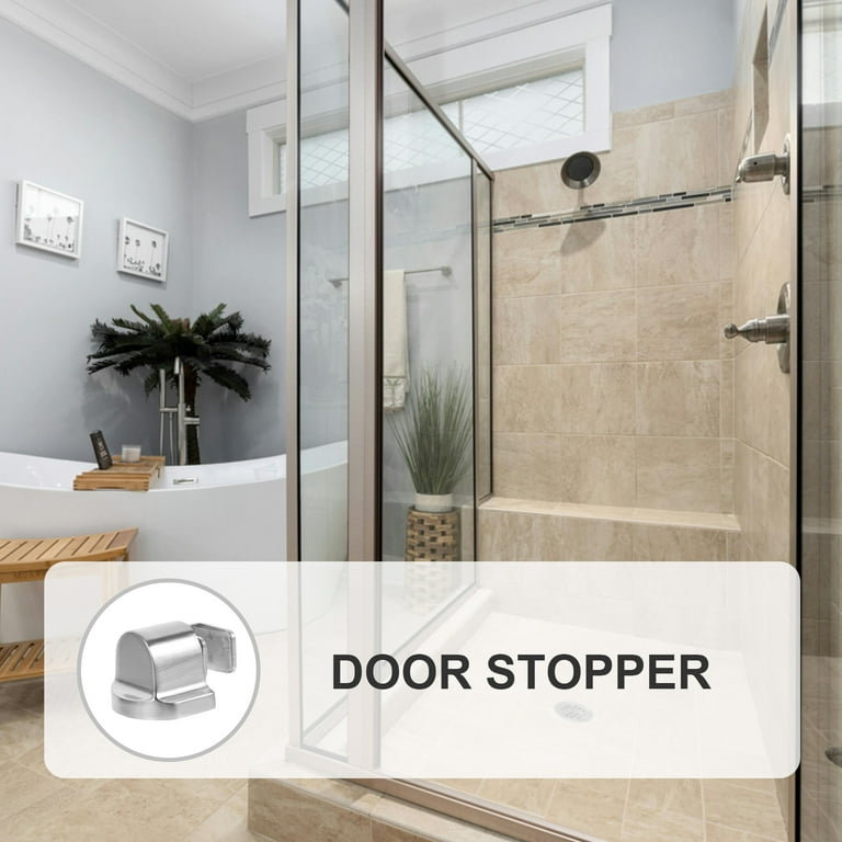 1 Set Door Stopper Bathroom Shower Door Stop Floor Mount Door Stoppers Magnetic Door Holders