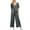 Gray, variant on Aayomet Womens Jumpsuits Casual Short Sleeve Straps Wide Leg V Neck Pockets Zipper Jumpsuit (Gray, XXXXL)