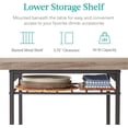 thumbnail image 4 of Songqin 3-Piece Modern Dining Set, Space Saving Dinette for Kitchen, Dining Room, Small Space w/Steel Frame, Built-in Storage Rack - Gray/Black, 4 of 14
