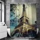 thumbnail image 4 of 1 cortina de ducha de la Torre Eiffel de París, cortina de baño impermeable de poliéster con impresión 3D, 180cm * 180cm JAMW Sencillez, 4 of 4