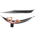 thumbnail image 3 of Camping Hammock with Mosquito Net, 290 X 140cm Portable Hammock and 310 Tarp Set, Black and Gray Outdoor Hammock for Backpacking, Hiking, Beach, 3 of 12