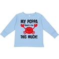 thumbnail image 3 of Inktastic My Poppa Loves Me Childs Crab Boys or Girls Long Sleeve Toddler T-Shirt, 3 of 5