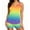 Orange #105, variant on Two Piece Tankini Swimsuits for Women Gradient Tummy Control Bathing Suit with Shorts Athletic Swimwear, XL