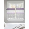 thumbnail image 5 of Purple Grey Tier Curtains 36 Inch Length,Sheer Curtains for Bedroom Living Room Window Chic Garden Floral Stripe Aesthetic Flower Small Half Window Kitchen Curtains & Drapes 27.5"x36" 2 Panels, 5 of 6
