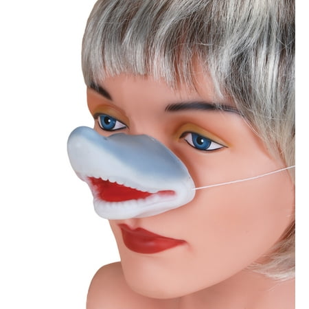 Star Power Animal Costume Accessory Shark Nose, White Red Grey, One-Size