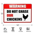 thumbnail image 2 of Warning Chicken Coop Sign Do Not Chase Our Chickens Signs Tin Sign Warning Metal Sign Vintage Sign Wall Decor for Home Farm Bar Coffee Shop Club Decoration 8x12 Inch, 2 of 7