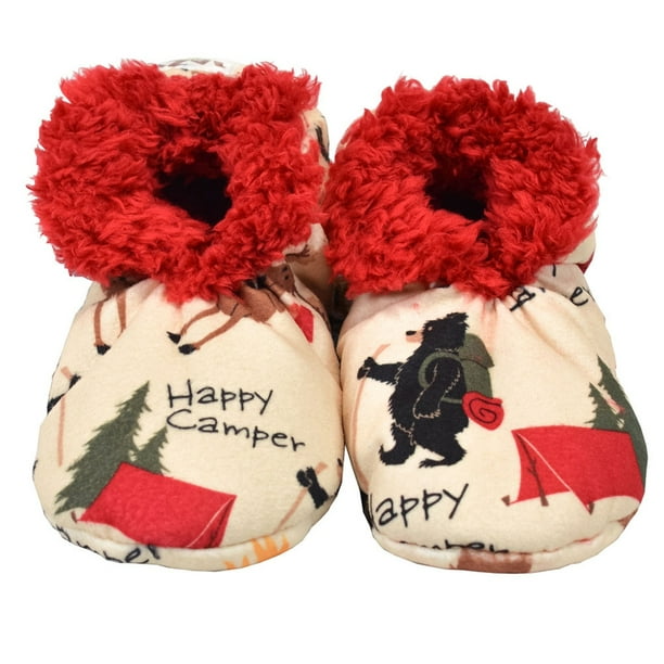 Happy Camper Fuzzy Feet Kids Slippers Walmart