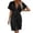 Z-Black279, variant on JIAYUE Women's Swimsuit Cover-Ups Deep V Neck Batwing Short Sleeve Knee Length Solid Color Comfortable Beach Hollow Elastic Swimwear Cover Up Dresses