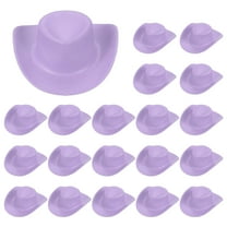 Uxcell Mini Cowboy Hat, Plastic Purple Tiny Cowboy Cow Girl Hats for Party Decoration