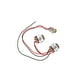 thumbnail image 1 of Sonducket Juego de arnés de cableado de guitarra Práctico 250K 1T1V Interruptor de tracción de potenciómetro de empuje de 3 vías Arnés de Accesorios para instrumentos musicales, 1 of 6