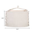 thumbnail image 3 of Distinctive Cotton Canvas Hanging Rope Chair with Pillows Beige, 3 of 10