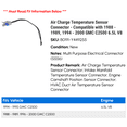 thumbnail image 2 of Air Charge Temperature Sensor Connector - Compatible with 1988 - 1989, 1994 - 2000 GMC C2500 6.5L V8 1995 1996 1997 1998 1999, 2 of 2