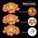 thumbnail image 2 of Kit de decoración de Halloween YONGSHENG 2 paquetes de 60 hojas luces de cadena de arce de calabaza 20 pies, 2 of 5