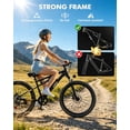 thumbnail image 2 of Qlife Racer 27.5" Electric Bicycle for Adults, Full Suspension 21-Speed Mountain Ebike with 500W Brushless Motor, 48V 10.4AH Removable Battery Max 28mph, (Black) with Fender & Rear Rack, 2 of 6