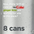 thumbnail image 4 of Diet Coke Ginger Lime Soda Soft Drink, 12 fl oz, 8 Pack, 4 of 15