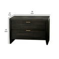 thumbnail image 5 of Maq 36 " Modern 2 Drawer Nightstand Bronze Metal Handles Dark Brown, 5 of 5