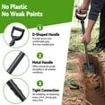 thumbnail image 5 of 15 inch Long Narrow Spade, Heavy Duty Garden Trench Shovel for Digging,Trenching, Planting,Scraping, Edging with Cutting Blade, D Handle, Foot Rest Pedal, 45 Inches Drain Spade, 5 of 7