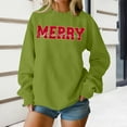 thumbnail image 1 of Chandails d'Automne pour Femmes Chic Joyeux Noël Chandails pour Femmes Joyeux et Chandail à Lettres Imprimées Chandails à Enfiler Hauts Décontractés Chandails à Col Rond, 1 of 5