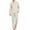 Pajama Set - White, variant on Samdudou Mens Pajamas Set Long Sleeve Button Down Sleepwear Classic Notch Collar Solid Two Piece Lounge Suit Pjs for Home Working Remote and Weekend Resting Time