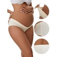 thumbnail image 3 of DARING DIVA Women's Low Rise Maternity Underwear Under the Bump Panties 2XL Beige, 3 of 6