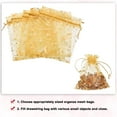 thumbnail image 4 of Bolsa de organza Uxcell, bolsas de malla transparente con estrellas y luna, bolsas de regalo con cordón, bolsas de fiesta al por mayor, fundas para joyas doradas de 5" x 7", 4 of 6