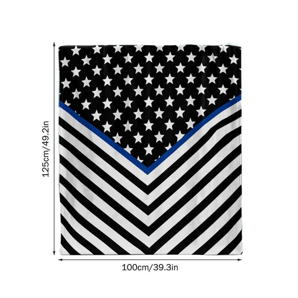 Clearance! Thickened Blanket Office Nap Blanket Printed Warm Blanket American Star Spangled Flag Flannel Air Conditioning Sleeping Blanket