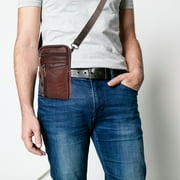 TSV Crossbody Cell Phone Bag, PU Leather Belt Bag Purse Pouch with Belt Clip, Phone Holster Case Fit for iPhone, Samsung