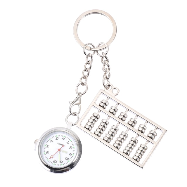 MasteelfCA Novelty Unique Abacus Keychain Design Pocket Watch Keychain Pocket Hanging Watch