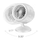 thumbnail image 4 of Ventilador de mesa portátil con aspas turbo gemelas y tecnología de circulación de aire. blanco, 4 of 7