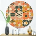 thumbnail image 2 of Designart 'Botanical Retro Pattern Design II' Mid-Century Modern Wood Wall Clock, 2 of 5